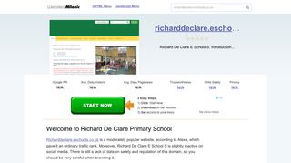 Richarddeclare.eschools.co.uk website. Welcome to Richard De Clare ...