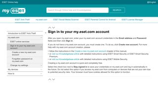 Sign in to your my.eset.com account | ESET Anti-Theft | ESET Online ...