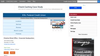 ESL Federal Credit Union - Rochester, NY - Credit Unions Online
