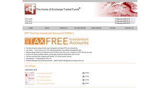 Tax Free Investment Account - etfSA - The home of Exchange Traded ...