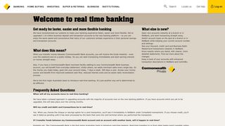 Welcome to real time banking - Commonwealth Bank - CommBank