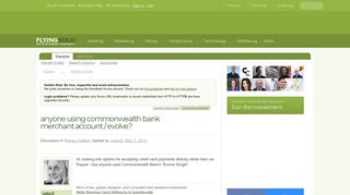 anyone using commonwealth bank merchant account / evolve? | Small ...