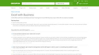 Excel with Business - Groupon