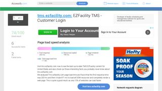 Access tms.ezfacility.com. EZFacility TMS - Customer Login