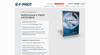 Home & Corporate downloads - F-PROT Antivirus Downloads