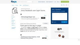www facebook com login home Questions & Answers (with Pictures ...