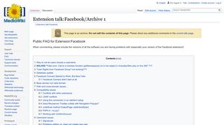 Extension talk:Facebook/Archive 1 - MediaWiki