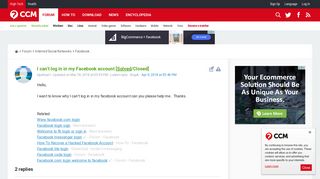 I can't log in in my Facebook account [Solved] - Ccm.net