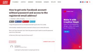How to get onto Facebook account without password and access to ...