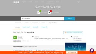 Fast Track Call Taxi Chennai, India - Location, Facts and all about Fast ...