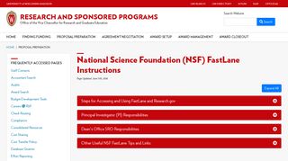 National Science Foundation (NSF) FastLane Instructions | Research ...