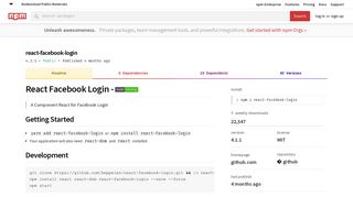 react-facebook-login - npm