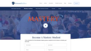 FortuneBuilders Mastery | Real Estate Mentorship & Investing Program