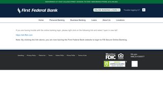 First Federal Bank - Online Banking Login