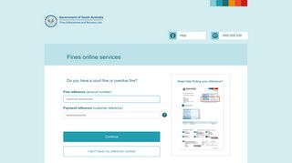 I would like to login and check my existing fines - Fines Payment Portal