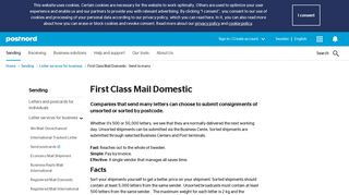 First Class Mail Domestic | PostNord