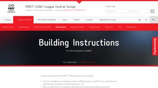 Building Instructions - FIRST LEGO League - Research and Robotics ...
