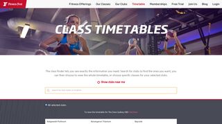 Gym Timetables | Find a Class | Fitness First Australia