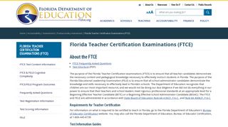 Florida Teacher Certification Examinations (FTCE)