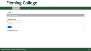 Fleming College - Fleming College - Returning User - Login