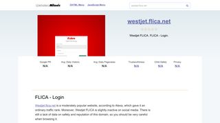 Westjet.flica.net website. FLICA - Login.