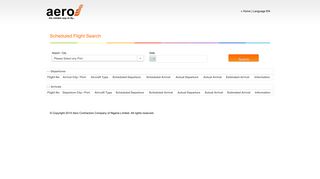 Scheduled Flight Search - Fly Aero