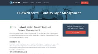 HudWeb portal - Fonality Login Management - Team Password Manager