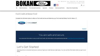 Ford Credit Services at Bokan Ford
