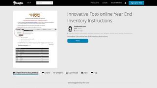 Innovative Foto online Year End Inventory Instructions - Yumpu