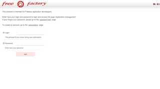 FreeFactory: Log In / Log Out