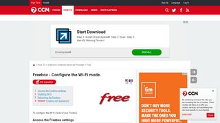 Freebox - Configure the Wi-Fi mode. - Ccm.net