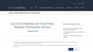 List of 54 Websites for Free Press Release Distribution Service