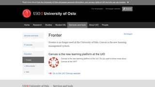 Fronter - University of Oslo