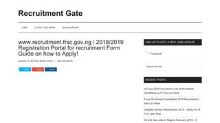 www.recruitment.frsc.gov.ng | 2018/2019 Registration Portal for ...