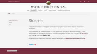 Students - myFSU Student Central - Florida State University