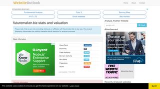Futuremaker : Website stats and valuation