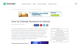 How to Change Password in Garena | Techwalla.com