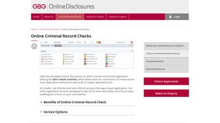 Online Disclosures - Online Criminal Record Check Disclosures
