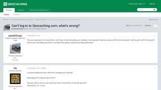 Can't log-in to Geocaching.com, what's wrong? - Getting Started ...