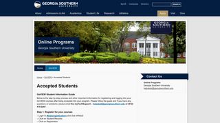 Accepted Students | Online Programs | Georgia Southern University