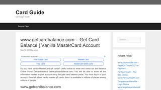 www.getcardbalance.com – Get Card Balance | Vanilla MasterCard ...
