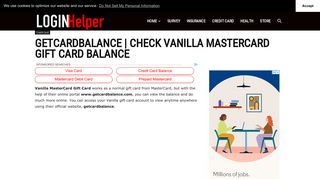 www.getcardbalance.com | Vanilla Gift Card Balance [LOGIN]