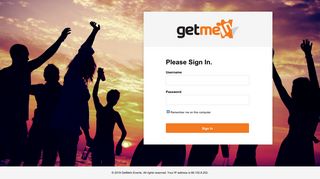 Log In or Register - GetMeIn Events / Welcome