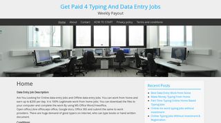 Offline/Online Typing Jobs-Weekly Payout