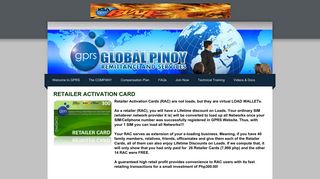 Retailer Activation Cards - Global Pinoy Remittance and Services ...