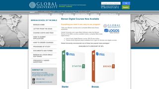 Berean Digital Courses Now Available - Global University