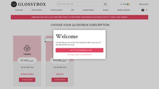 GLOSSYBOX Monthly Plans and Subscriptions for Women