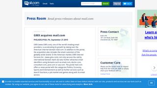 GMX acquires mail.com - mail.com
