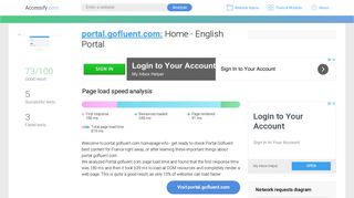 Access portal.gofluent.com. Home - English Portal