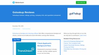 Golookup Reviews, Pricing, Key Info, and FAQs - Betterteam